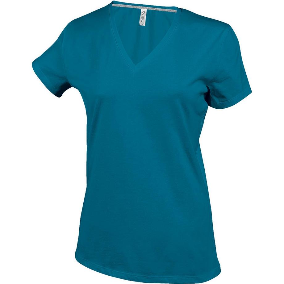 Kariban T-Shirt Femme Coupe Slim Col V  