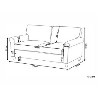 Beliani 3 Sitzer Sofa aus Samtstoff Retro RONNEBY  