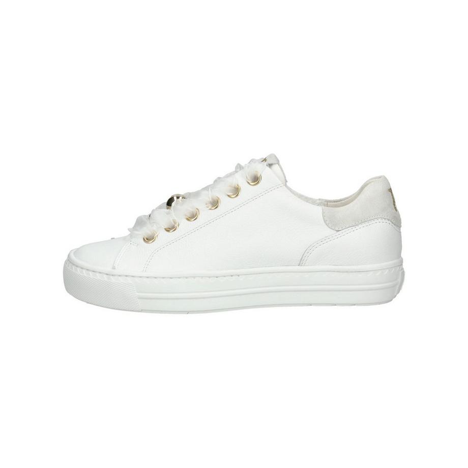 Paul Green Weisse Low Top Sneakers mit goldenen Ösen  
