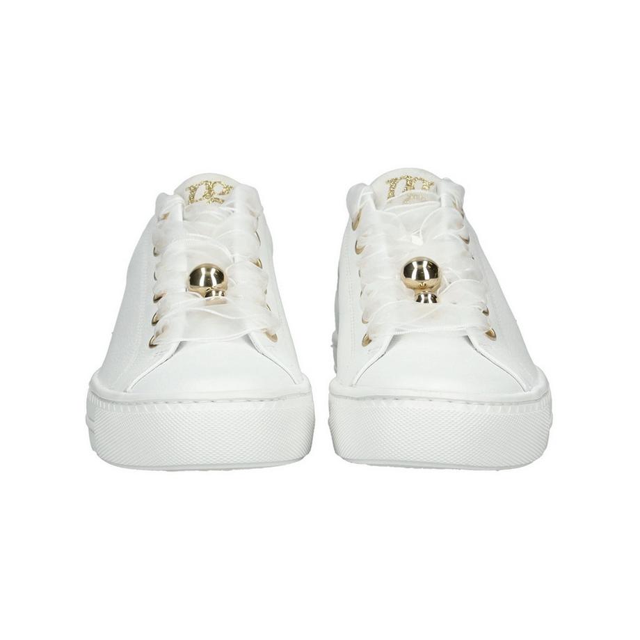 Paul Green Weisse Low Top Sneakers mit goldenen Ösen  