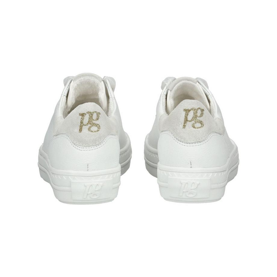 Paul Green Weisse Low Top Sneakers mit goldenen Ösen  