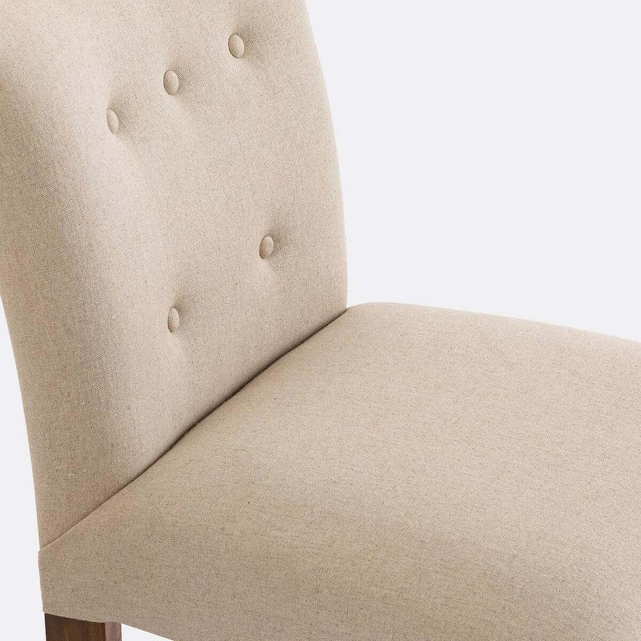 SO'HOME Lot de 2 chaises dossier capitonné  