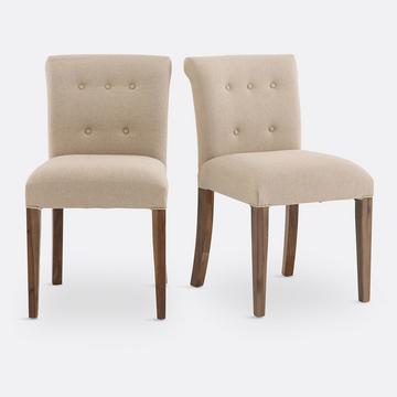 Lot de 2 chaises dossier capitonné