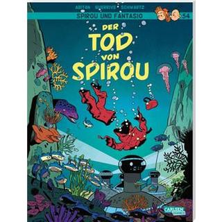 Spirou und Fantasio: Band 54: Der Tod von Spirou Guerrive, Sophie; Abitan, Benjamin; Schwartz, Olivier (Illustrationen); Le Comte, Marcel (Übersetzung) Copertina rigida 