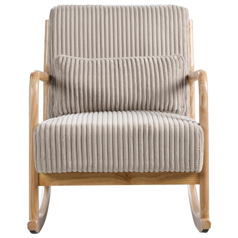 Beliani Fauteuil à bascule en Velours côtelé  SORSELE  