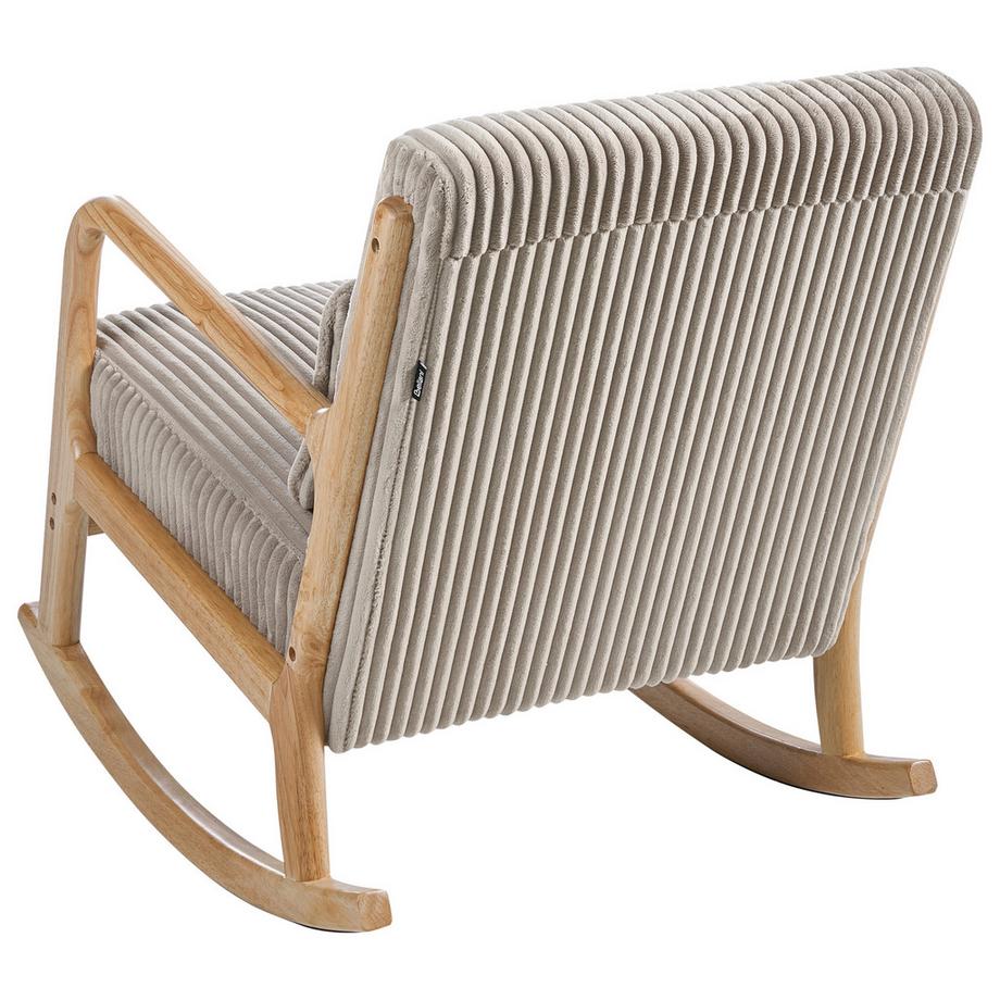 Beliani Fauteuil à bascule en Velours côtelé  SORSELE  