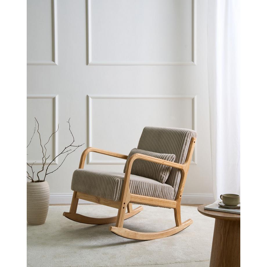 Beliani Fauteuil à bascule en Velours côtelé  SORSELE  