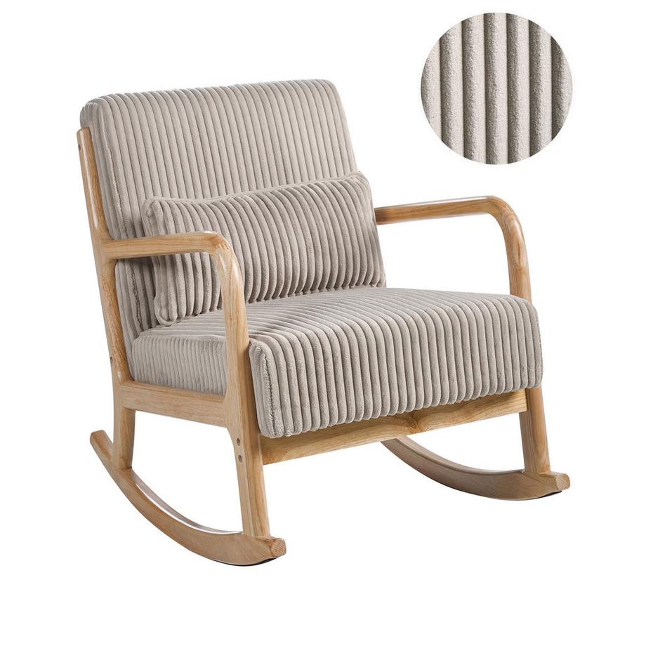 Fauteuil à bascule en Velours côtelé  SORSELE