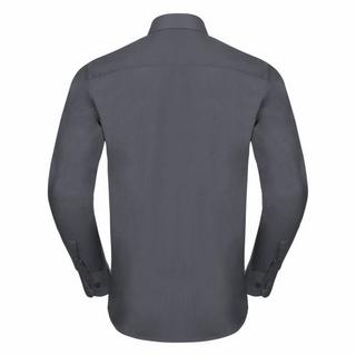 Russell Popeline Langarm Pflegeleichtes Hemd  