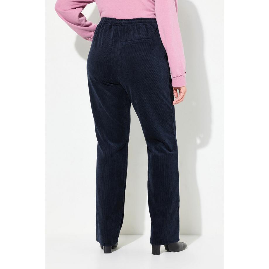 Ulla Popken Pantaloni Velluto a Coste Ruby Cintura Elastica Laccetto Elasticizzazione  