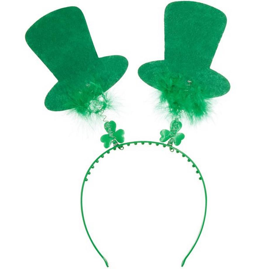 Tectake  St. Patrick’s Day Kopfschmuck Zylinder mit Federn 