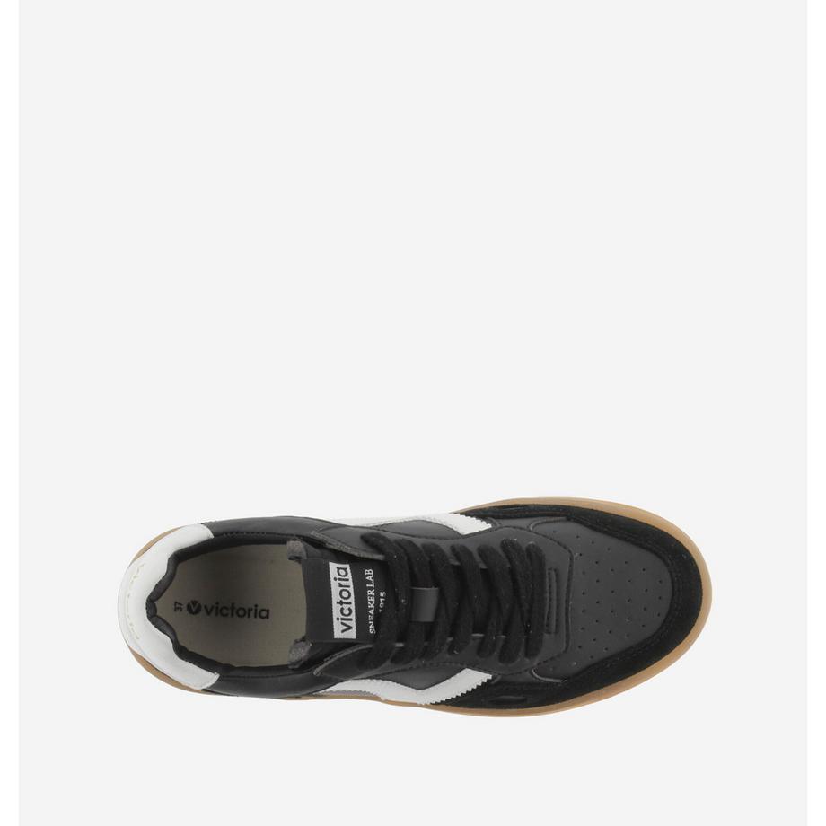 Victoria Seul Baskets Effet Cuir  