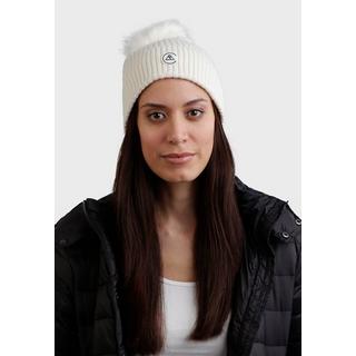 CASH-MERE.CH Kaschmir Rib Mütze mit Bommel  