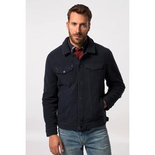 JP1880  Fleecejacke, Truckerstyle, Knopfleiste, Brusttaschen 