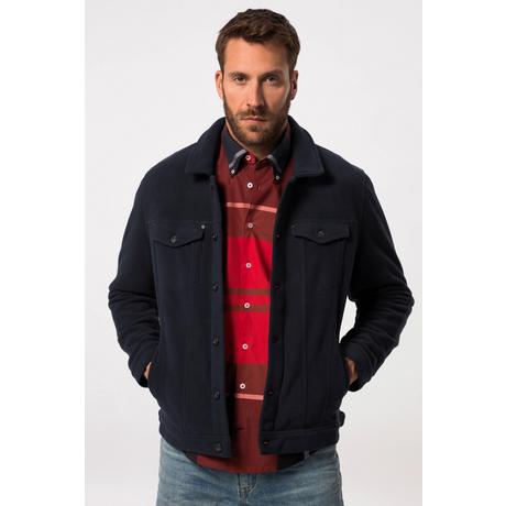 JP1880  Fleecejacke, Truckerstyle, Knopfleiste, Brusttaschen 