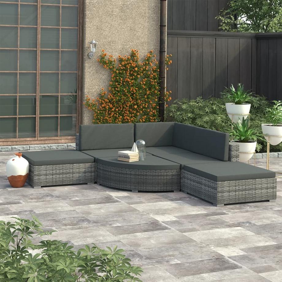 VidaXL Canapé de jardin rotin synthétique  