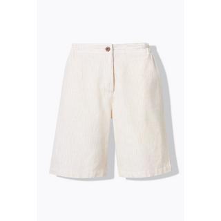 Ulla Popken Shorts Streifen weites Bein Elastikbund  