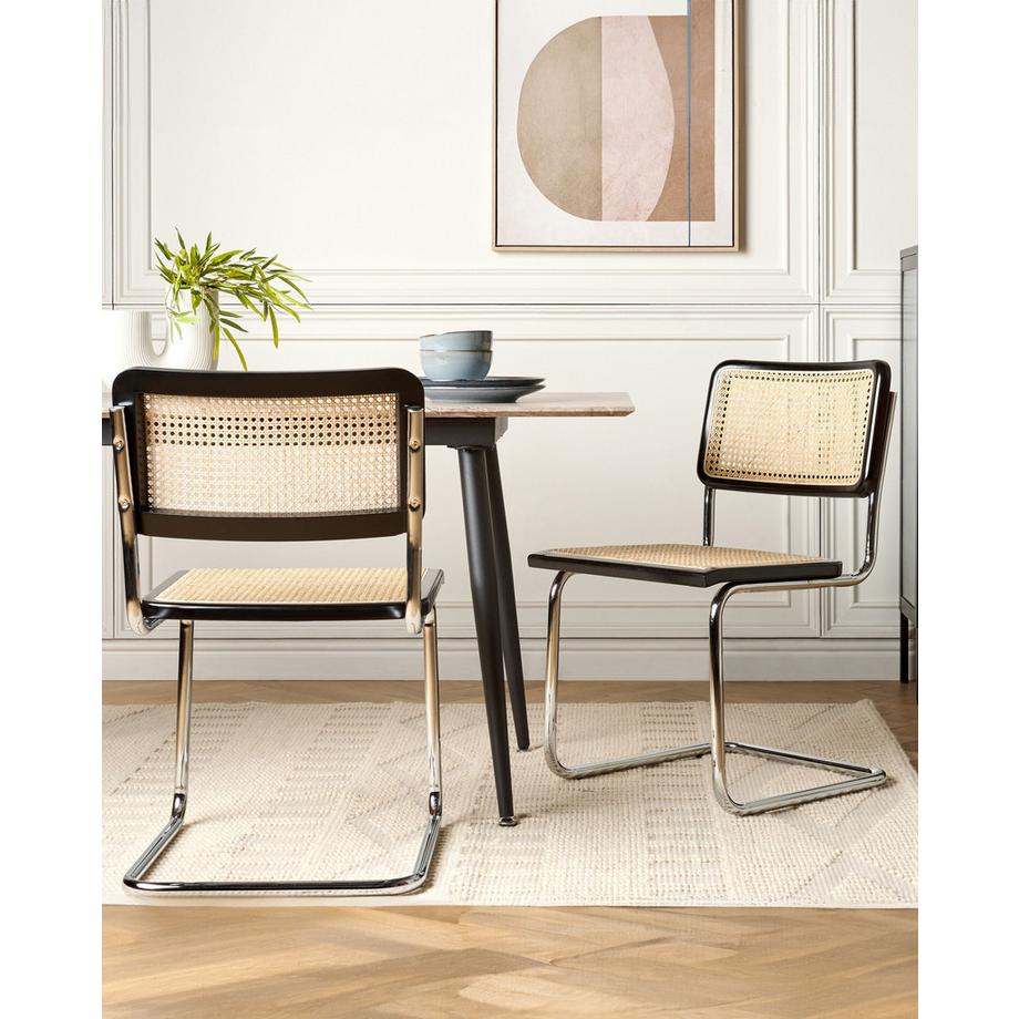 Beliani Lot de 2 chaises de salle à manger en Rotin Boho CORDOVA  