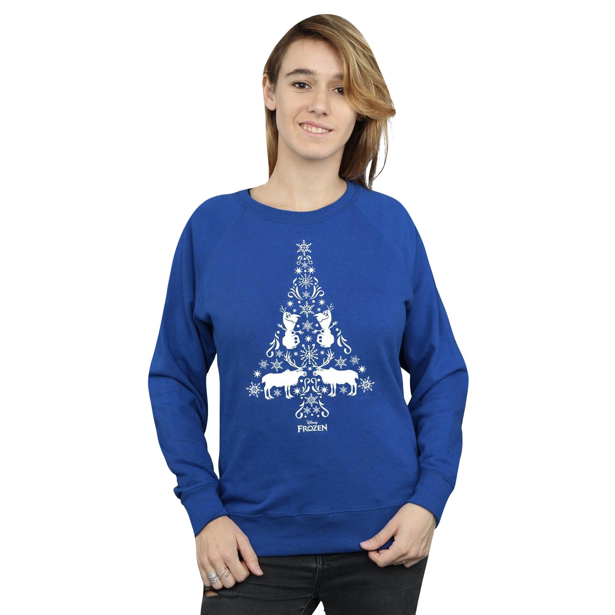 Disney Frozen Albero di Natale Grafico Slim Fit Felpa  