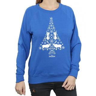 Disney Frozen Albero di Natale Grafico Slim Fit Felpa  