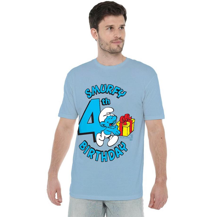 Les Stroumpfs  T-Shirt4ème Anniversaire Smurfy 