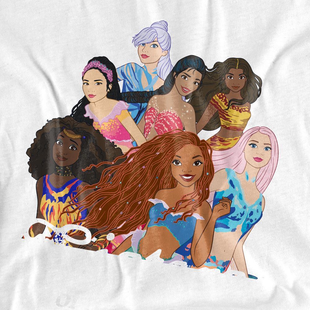 The Little Mermaid Sisters Of The Sea Bedrucktes Langarm-T-Shirt  