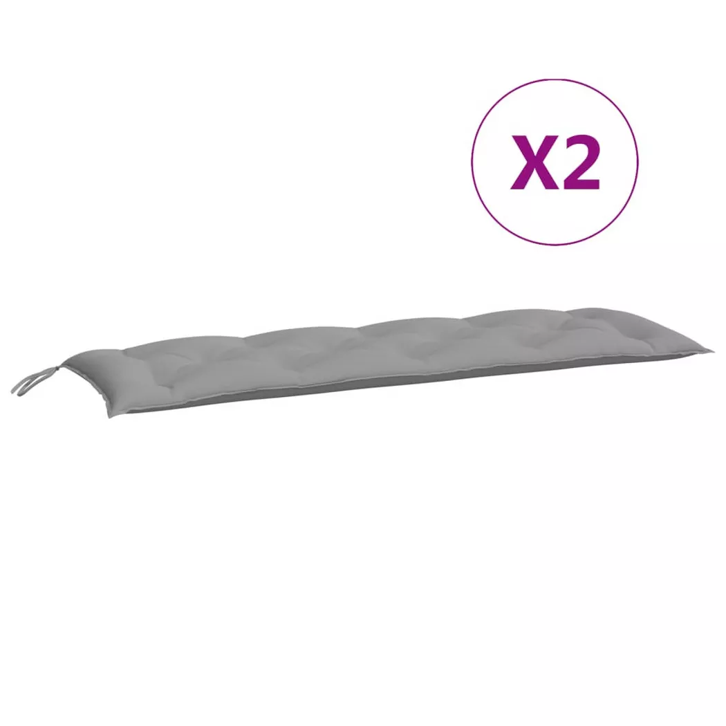 VidaXL - Coussin de banc de jardin tissu, One Size, Gris