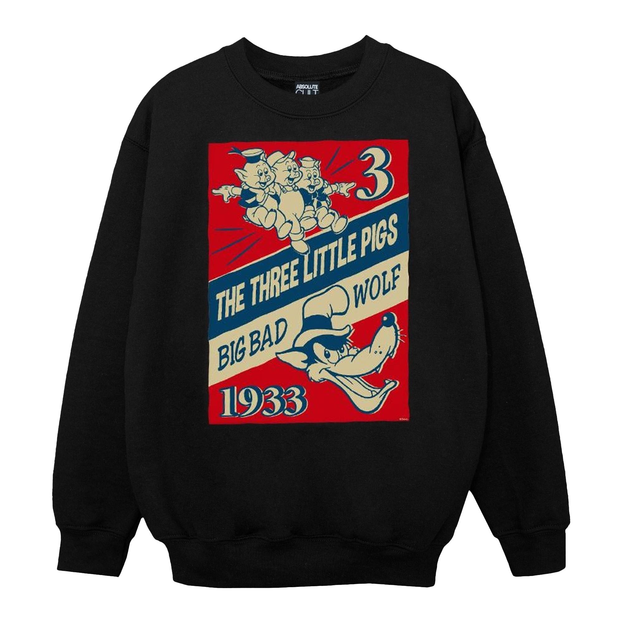 Disney  Three Little Pigs And The Big Bad Wolf Sweatshirt 