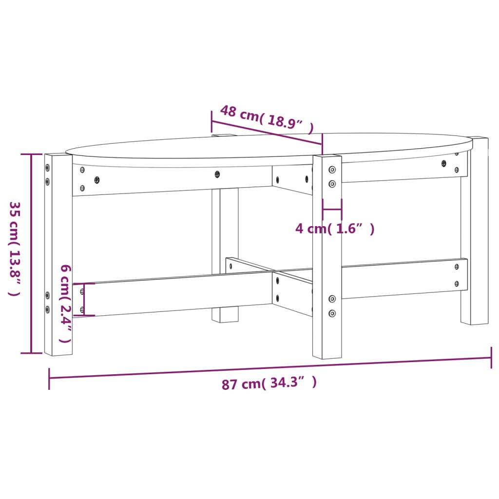 VidaXL Table basse bois  