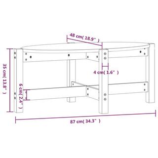 VidaXL Table basse bois de pin  