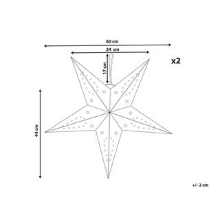 Beliani Wanddekoration 2er Set aus Papier Modern MOTTI  