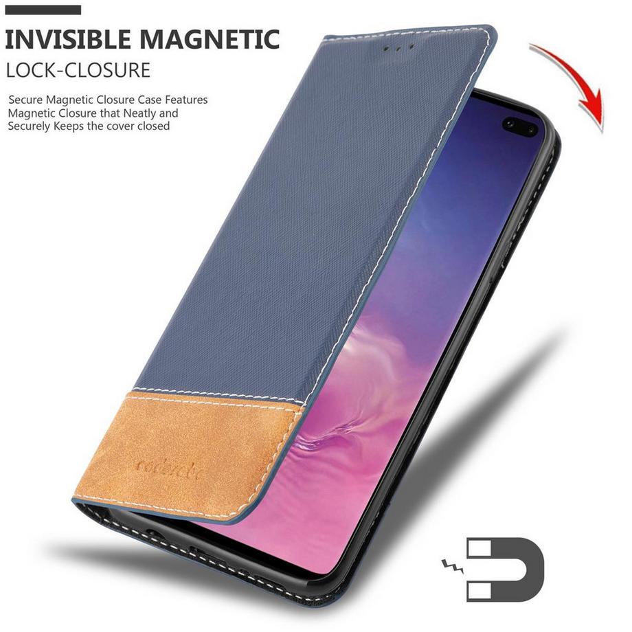 Cadorabo  Hülle für Samsung Galaxy S10 PLUS Magnetverschluss, Standfunktion 