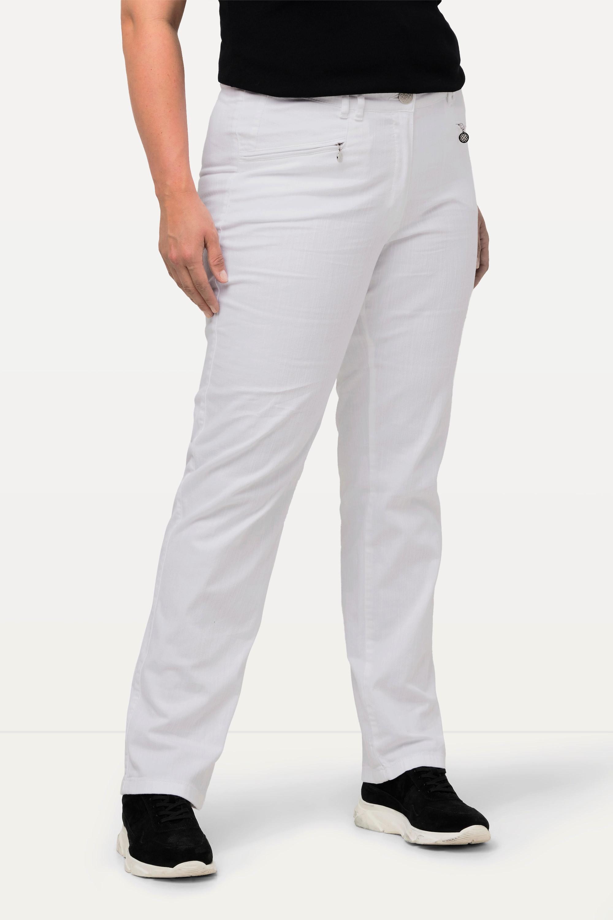 Ulla Popken Mony Leichte Stretch Sommerhose mit Zipptaschen  