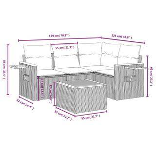 VidaXL Garten sofagarnitur poly-rattan  