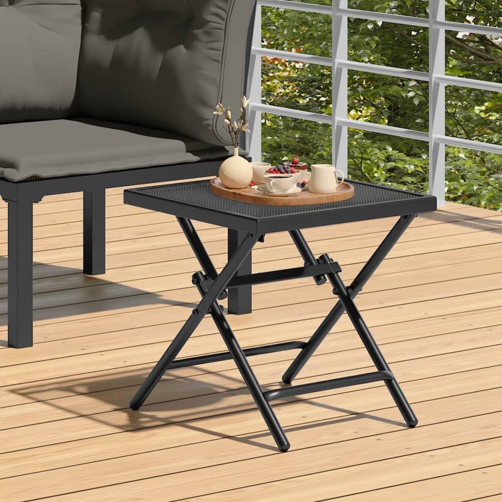 VidaXL Table de jardin pliante acier  