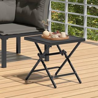 VidaXL Table de jardin pliante acier  