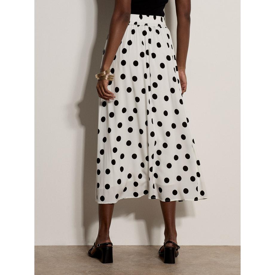 APRICOT Midi-Rock in A-Linie mit Polka-Dots  