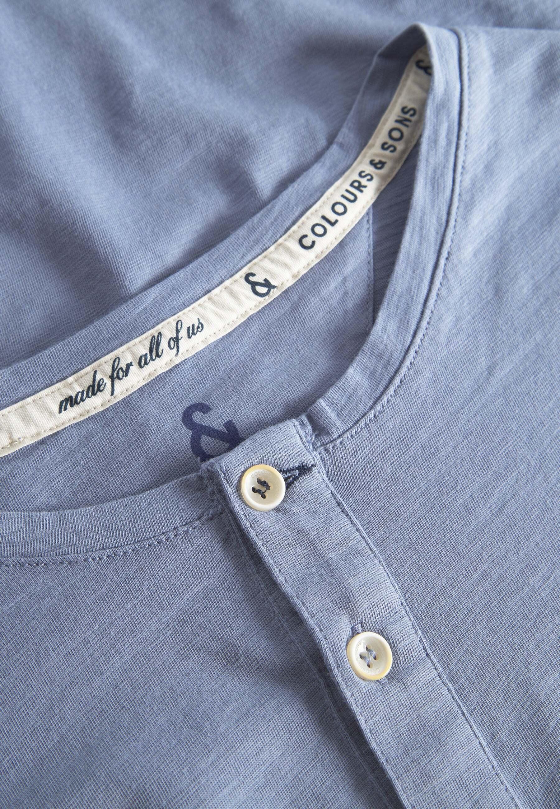 Colours & Sons  Langarmshirts Henley - Slub 