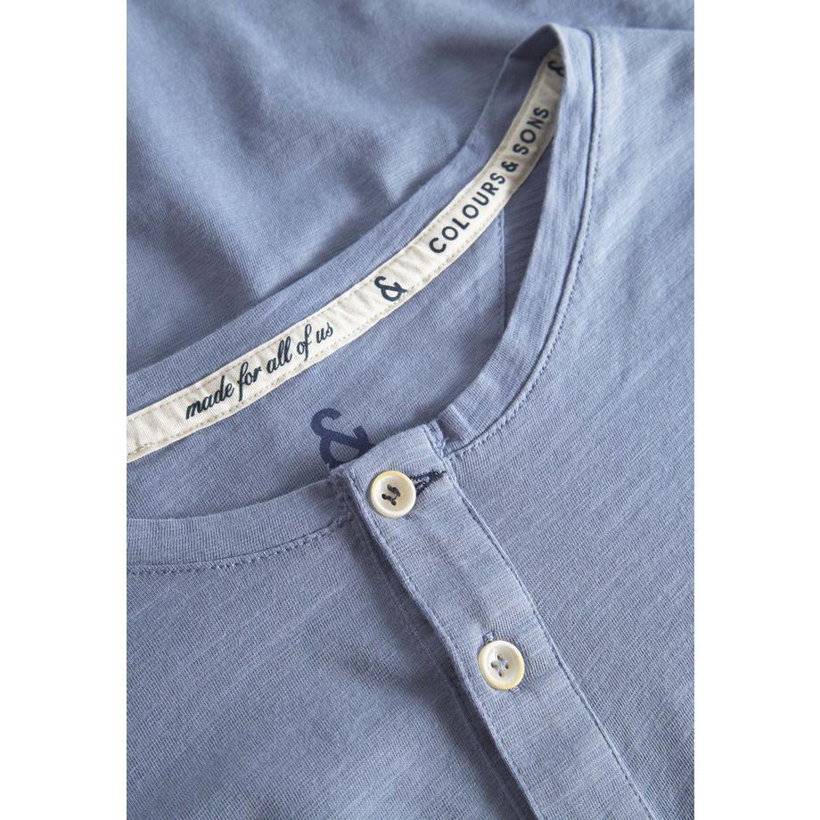 Colours & Sons Henley Slub Langarmshirt  