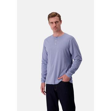 t-shirt à manches longues Henley - Slub