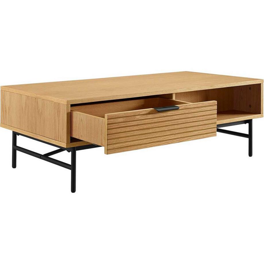 mutoni Table basse Flubna nature noir 120  