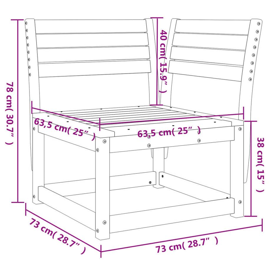 VidaXL Gartensofa imprägniertes kiefernholz  