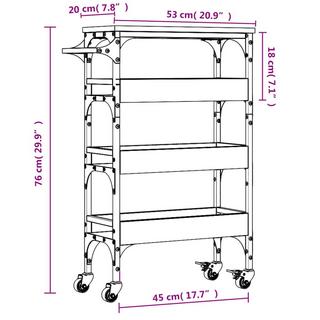 VidaXL carrello da cucina Legno multistrato  