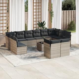 VidaXL set divano da giardino Polirattan  