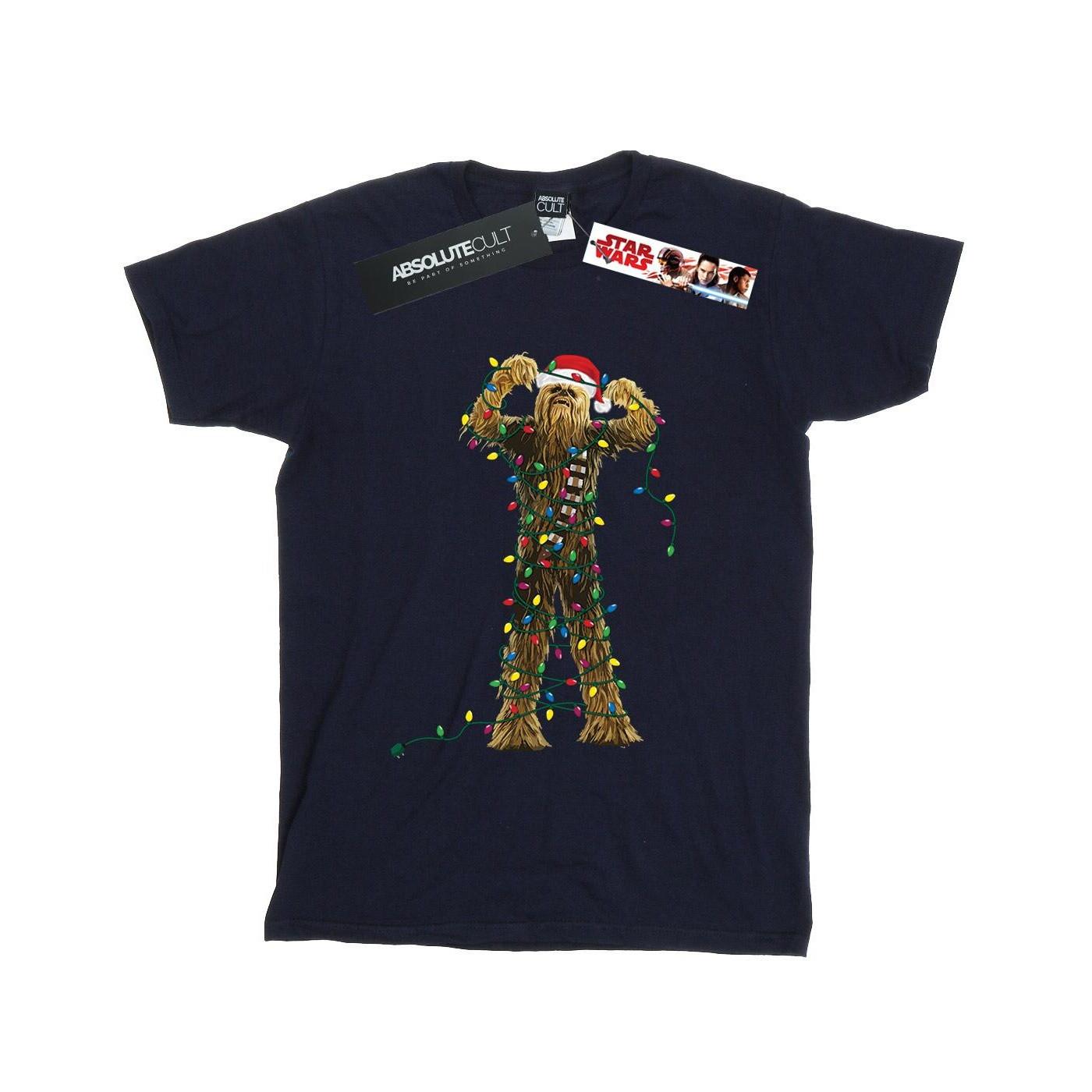 STAR WARS  Tshirt CHEWBACCA CHRISTMAS LIGHTS 