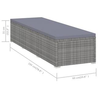 VidaXL lettino Polirattan  