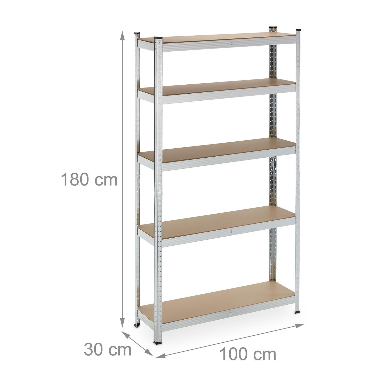 B2X Breite, stabile Regale mit 5 Ebenen  