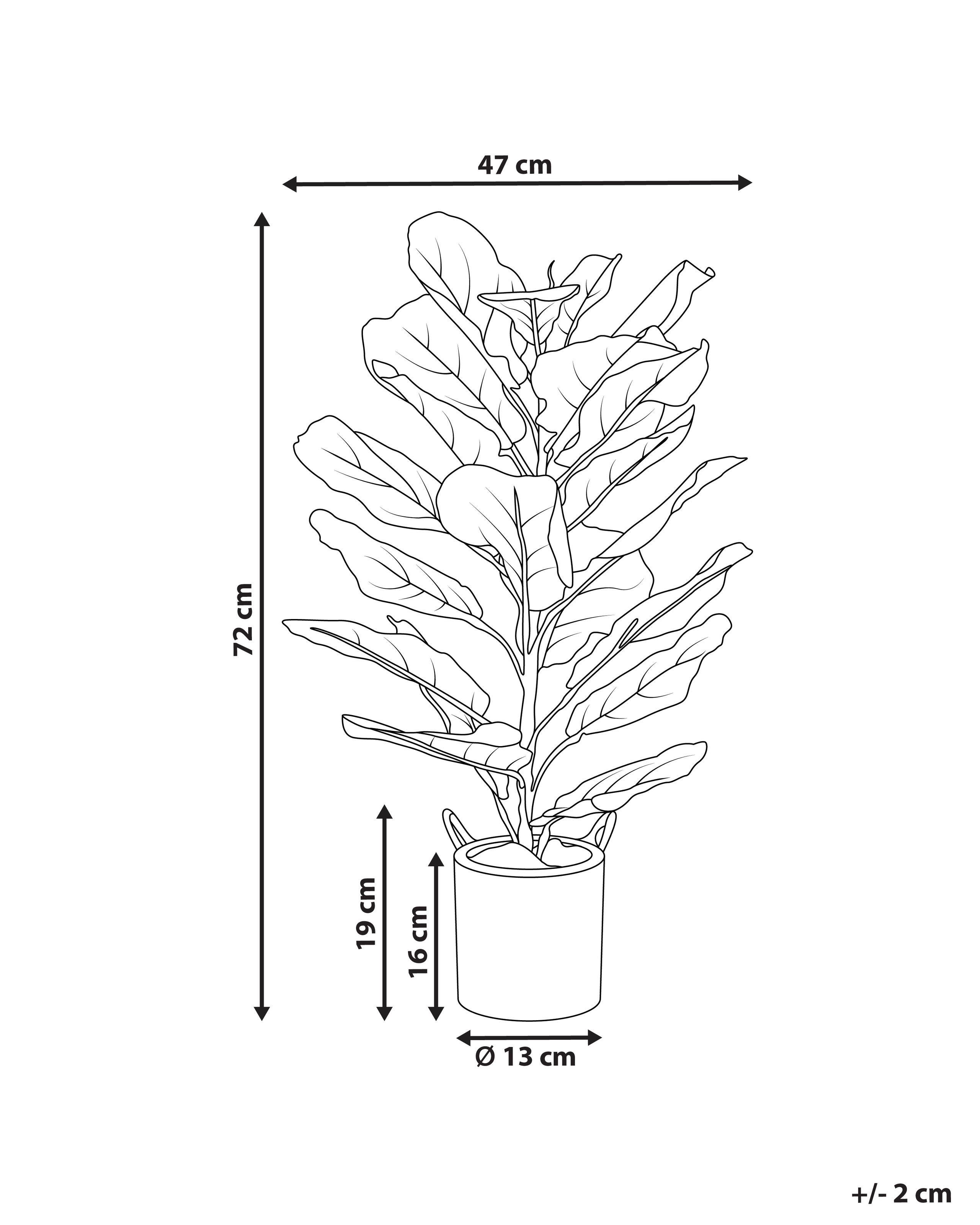 Beliani Plante artificielle en Matière synthétique Rétro FIDDLE LEAF TREE  