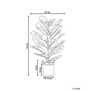 Beliani Kunstpflanze aus Kunststoff Retro FIDDLE LEAF TREE  