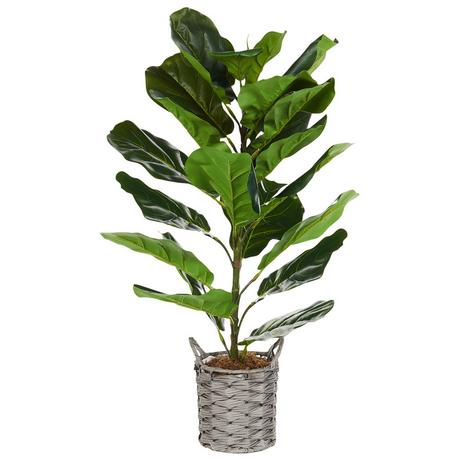 Beliani Kunstpflanze aus Kunststoff Retro FIDDLE LEAF TREE  